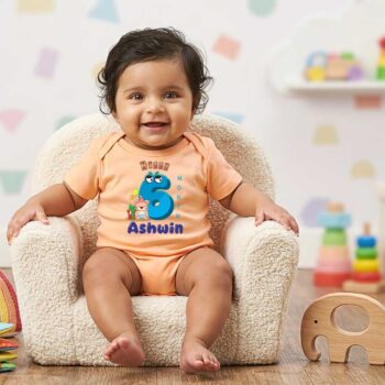 Cotton Baby Romper | Peach color Tshirt for 6 Month