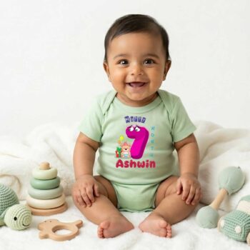 Unisex Baby Clothes | Light Green color Tshirt for 7 Month
