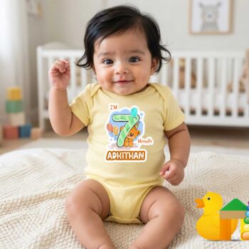 Baby Romper for Summer Wear | Yellow color | Tshirt for 7 Month
