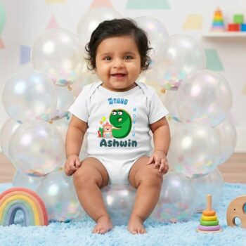 Newborn Clothing | White color Tshirt for 9 Month