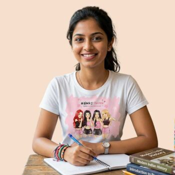 Custom T shirts | Photo Tshirt for Women | White Tee Shirt Round Neck
