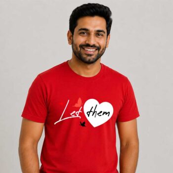 Custom T shirts | Photo Tshirt for Men | Red Tee Shirt Round Neck