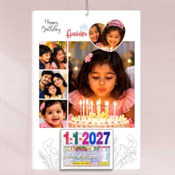 Alternative view of 2027 Daily sheet calendar-Acrylic-Birthday