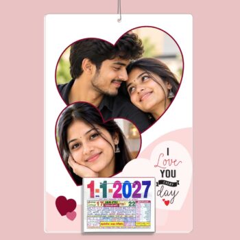 Alternative view of 2027 Daily sheet calendar-Acrylic-Valentines Day