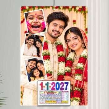 Alternative view of 2027 Daily sheet calendar-Acrylic-Wedding anniversary